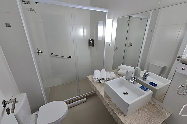 Studio elegante na quadra da praia de Santos