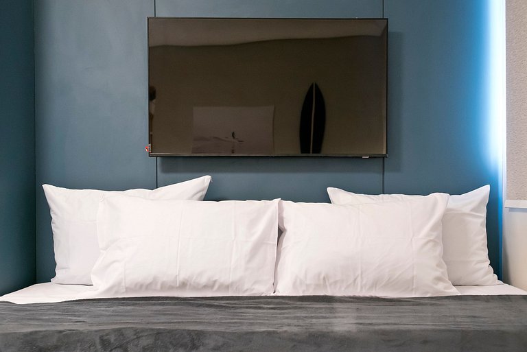 Flat completo para família pertinho da praia