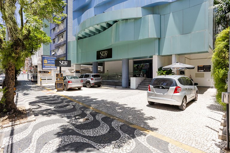 Studio elegante na quadra da praia de Santos