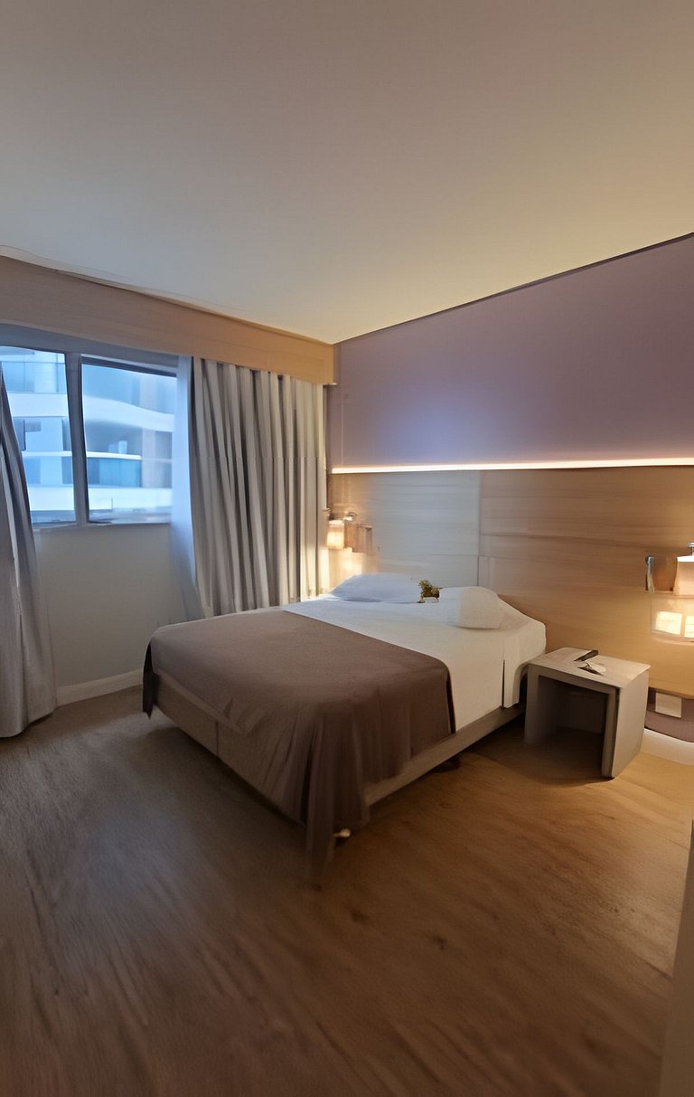 Flat a apenas 1 minuto da praia em Santos-SP