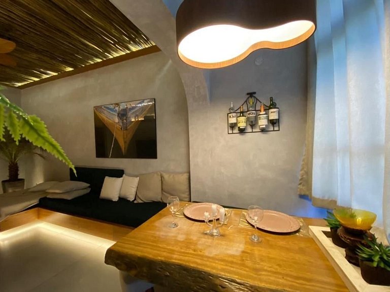 Apto decorado de Frente à Praia – Boqueirão/Santos