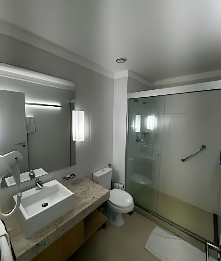 Studio aconchegante com varanda vista mar